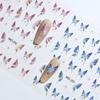 Nuevas Pegatinas para Uñas Mariposa Azul Hielo Concha Luz Azul Gelatina Premium Mariposa Aurora Polvo Pegatinas para Uñas en Relieve