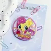 Pony Polly Vidrio Roto Pony Arcoíris Ziyue Biqi Lindo Fondo de Lata Artesanía Broche Insignia