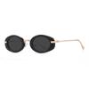 Gafas de sol retro ovaladas con montura pequeña, estilo europeo y americano, para celebridades de Internet, gafas de sol del mismo estilo, gafas de sol personalizadas con un toque de sentido avanzado.