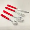 Atacado do Fabricante Conjunto de Talheres de Aço Inoxidável, Garfo, Colher, Colherinha de Quatro Peças 611P Conjunto de Talheres Domésticos Espessados para Venda Transfronteiriça na América do Sul