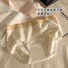 Ropa interior de verano con parte inferior bacteriostática 7A para mujer, cómoda, sin dejar rastro, para estudiantes, cintura media, color a juego, transpirable, agradable para la piel, para viajes