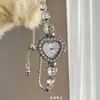 Pulseira Ajustável com Flor de Glicínia Vintage, Relógio Estilo Retrô de Luxo Leve, Relógio de Pulso Simples para o Dia a Dia