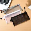 Estuche de malla transparente, bolsa para papelería, caja de lápices, bolsa de lápices específica para exámenes, caja de papelería simple para estudiantes de primaria, bolsa de almacenamiento
