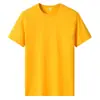 Comércio Exterior Transfronteiriço Camiseta Lisa de Manga Curta Masculina e Feminina Gola Redonda Branca Lisa Edição Leve Camisa Publicitária Camisa Cultural Roupa de Trabalho Verde Militar