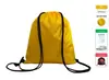 Mochila de poliéster com cordão, bolsa de nylon com cordão em estoque Bolsa de armazenamento para esportes ao ar livre Oxford com logotipo personalizado