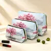 Bolsa de Armazenamento PU Estampada da Moda, Impermeável, Grande Capacidade, Necessaire de Viagem Portátil, Bolsa Multifuncional para Cosméticos e Maquiagem