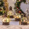 Decoraciones de Navidad y Año Nuevo Linterna de Viento Navideña Hombre Mayor Brillante con LED Luces de Árbol de Navidad Luz Nocturna Regalo de Navidad