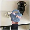 Bolso tipo cesta de gato dulce, lindo bolso cruzado de dibujos animados con lazo de corazón girly, mochila estética casual para salir