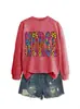Amazon eBay site independente casual da moda personalizado feminino enfermeira colorido estampa de leopardo outono e inverno gola redonda moletom