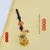 Pingente de chaveiro de cabaça oca antiga com cinábrio, popular para homens e mulheres, casais, joia de chaveiro de alta qualidade, bolsa