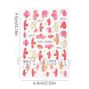Pegatinas Transfronterizas Nuevas para Arte de Uñas Ins Frescas Bronceado Hueco Dorado Flor Blanca Pequeña Flor Rosa Pegatinas Adhesivas para Uñas