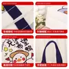 Bolsa de Lona Ligera de Dibujos Animados Linda para Niños Bolsa de Regalo de Cumpleaños para Jardín de Infancia Bolso Tote de Lona para Estudiante Bolsa Pequeña