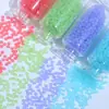 Cuentas de Arroz de Vidrio Imitación Jade de 3 mm Color Arcoíris Cuentas Sueltas Pulsera DIY Hecha a Mano Collar Cuentas Sueltas