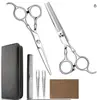 Tijeras de Peluquería Transfronterizas, Juego Profesional de Herramientas para Cortar el Cabello, Tijeras Planas, Tijeras Entresacadoras, Tijeras para Flequillo