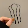 Grampo elegante e versátil de ginkgo para cabelos finos, grampo em U de nicho para a parte de trás da cabeça, grampo em forma de crescente