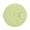 Jogo Americano Redondo Trançado Fio de Algodão Antiderrapante Anti-Queimadura Isolamento Térmico Estilo Nórdico Jogo Americano para Mesa de Jantar Casa Restaurante Porta-Copo Base para Panela