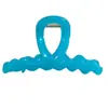Pinza de garra de cruz de tono azul fresco, clip de tiburón para chica con temperamento y corazón, clip para moño en la parte posterior de la cabeza, accesorio para el cabello de PC de alta calidad