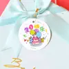 Obrigado por me acompanhar no meu cartão de aniversário bebê lua cheia cartão presente de aniversário decoração tag cartão