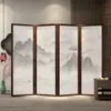 Biombo Estilo Chino para Sala de Estar y Dormitorio, Moderno Sencillo Entrada de Casa Madera Maciza Plegable Móvil