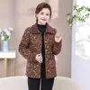 Conjunto de Roupas de Outono e Inverno para Mulheres de Meia-idade e Idosas, Conjunto de Jaqueta de Algodão Quente com Veludo e Calça de Algodão, Conjunto de Duas Peças de Roupa de Casa com Proteção contra o Frio para Mães