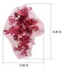 Tecido com Bordado de Flor Tridimensional com Strass Hotfix e Miçangas em Rede Patch para Vestido de Palco Acessórios Decorativos Fabricante WhoLesaLe L47