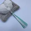Recuerdos de Xiangfei Tuan Hua Cuentas Hebilla de Seguridad Borla 15cm Oreja Zi Estilo Antiguo Hanfu Cheongsam Solapa de Presión Guirnaldas Accesorios de Ropa