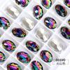 Atacado Transfronteiriço Cristal de Ponta Oval Vidro Diamante Cristal Fundo Pontiagudo Diamante Strass Formato Especial Materiais Acessórios de Joalheria para Arte de Unhas