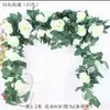 Enredaderas de Ratán de Rosa Simulada Techo de Sala de Estar Colgante de Pared Diseño Decoración de Boda Flores Falsas Flores de Planta Simulada
