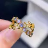 Ventas Directas de Fábrica, Anillo de Tanzanita Natural Más Vendido Transfronterizo, Incrustación Finamente Elaborada en Plata 925, Piedra Principal Totalmente Limpia de 3 mm