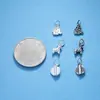 Plata de ley s925 lindo elefante jirafa pez con forma de colgante pez koi elefante ciervo amuleto Accesorios de plata para abalorios DIY