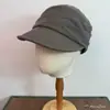 Sombrero ecuestre plisado estilo japonés de lino Lyocell para mujer, ligero y transpirable, bloqueador solar y protector solar, gorra artística de pico de pato para primavera y verano
