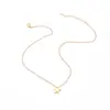 Colar Pingente Estrela Moda Personalizada Transfronteiriço Europeu e Americano Novo Estilo Metal Simples Versátil Luxo Leve Nicho Corrente para Clavícula