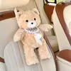 Caja de Pañuelos para Coche de Oso de Dibujos Animados Nueva Caja de Pañuelos Creativa para Colgar en el Coche Bolsa de Pañuelos de Peluche para Colgar en el Coche