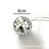 Colgante de Bola de Espejo de Vidrio Navideño Transfronterizo Bola de Láser Disco Reflectante Enchufe para Decoración de Pasteles de Bar para Hornear