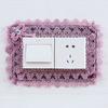 Pegatina de Interruptor de Tela Pegatina de Decoración de Pared Cubierta Antipolvo Cubierta Protectora para Interruptor Lámpara de Marco de Sala de Estar Portalámparas Pegatina de Interruptor Simple