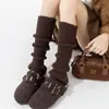 Zapatos, Calcetines de Yoga de Algodón para Mujer, Calcetines Gruesos para Pantorrilla de Otoño e Invierno, Calentadores de Piernas de Lana Tejida Cálidos, Calentadores de Piernas sin Pies para Pilates