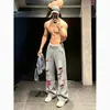 Pantalones de Hombre Transfronterizos Marca Americana de Moda High Street Jeans Rosas Rasgados de Verano para Hombre Pantalones Rectos Lavados Desgastados