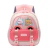 Mochila Escolar de Jardim de Infância para Crianças Anime Carro Desenho Animado Meninos Meninas Mochila Moderna Leve Pré-escolar Mochila de Costas Duplas