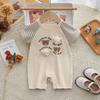 Saco de peido roupas verão recém-nascido roupas macacão de bebê tridimensional urso roupas de bebê manga curta roupas de bebê