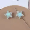 Pulsera, Collar, Aretes de Estrella de Cinco Puntas Perforada de Acrílico Transparente Esmerilado de Colores con Cuentas, Accesorios para Joyería DIY