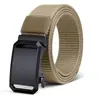 Cinturón de Lona para Hombre Hebilla Automática Casual Versátil Moda Cinturón Forrado Engrosado Nylon Traje de Trabajo Entrenamiento Militar Cinturón de Moda