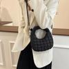 Bolso de Nube Plegado Estilo Coreano, Bolso Cruzado de Hombro de Burbujas de Moda, Bolso Ligero de Dumpling para Mujer, Bolso Pequeño Versátil de Mano