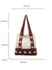 Bolsa de Punto Perezoso Estilo Coreano Transfronteriza, Bolsa Floral Estilo Mori, Bolsa Tejida Versátil Suave y Dulce, Bolsa de Gran Capacidad para Viajar