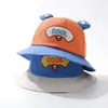 Chapéu de sol infantil bordado, chapéu bucket de sol para primavera e outono, chapéu de pescador unissex para bebê, algodão puro, novo estilo de verão