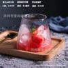 Taza Montaña Fuji INS Vaso de vidrio borosilicato resistente al calor estilo japonés para desayuno, leche, bebida fría, jugo, batido, helado