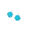 Pendientes de Flor de Cristal Aguja de Plata Exquisitos Pequeños de Alta Gama de Botón Frescos Simples Moda Versátiles Pendientes Venta al por Mayor