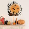Anillo de Personalidad Nuevo halloween057 Rama Calabaza Divertida Fondo para el Hogar Vidrio de Ventana Adhesivo Decorativo de Pared