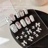 Accesorios para Uñas con Moño de Cinta Perlado Nuevo Colorido Mixto Transparente Satén Moño Decoración de Uñas DIY