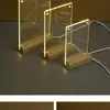 Tira de Luz USB Blanca Cálida de 5V Ancho 4mm 60 Luces Acrílico Pizarra de Dibujo Iluminada para Niños Soporte de Exhibición para Marco de Fotos
