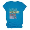 Mamá Mamá Mamá Amazon Ebay Sitio Independiente Moda Versátil Camiseta de Manga Corta con Cuello Redondo para Mujer Camiseta Básica
